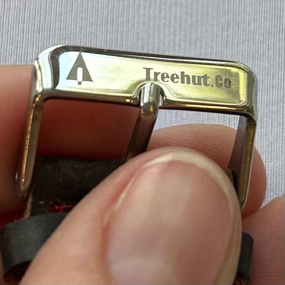 Treehut Classic Boyd Wood and Leather Minimalist Mens Analog Wrist Watch - Picture 8 of 9